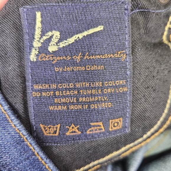 Citizens Of Humanity Womens Dita Bootcut Jean Dark Wash Low Rise Western Blue 27 - Picture 12 of 16